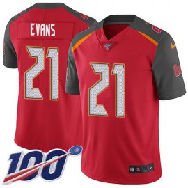 Nike Tampa Bay Buccaneers #21 Justin Evans Red Team Color Mens Stitched NFL 100th Season Vapor Untouchable Limited Jersey