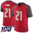 Nike Tampa Bay Buccaneers #21 Justin Evans Red Team Color Mens Stitched NFL 100th Season Vapor Untouchable Limited Jersey