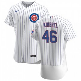 Chicago Cubs #46 Craig Kimbrel Mens Nike White Home 2020 Authentic Player Jersey