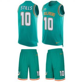 Nike Miami Dolphins #10 Kenny Stills Aqua Green Team Color Mens Stitched NFL Limited Tank Top Suit Jersey