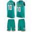 Nike Miami Dolphins #10 Kenny Stills Aqua Green Team Color Mens Stitched NFL Limited Tank Top Suit Jersey