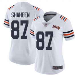 Nike Chicago Bears #87 Adam Shaheen White Alternate Womens Stitched NFL Vapor Untouchable Limited 100th Season Jersey