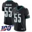 Nike Philadelphia Eagles #55 Brandon Graham Black Alternate Mens Stitched NFL 100th Season Vapor Limited Jersey