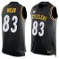 Nike Pittsburgh Steelers #83 Heath Miller Black Team Color Mens Stitched NFL Limited Tank Top Jersey