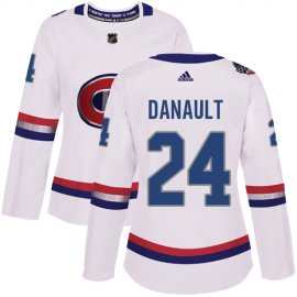 Adidas Montreal Canadiens #24 Phillip Danault White Authentic 2017 100 Classic Womens Stitched NHL Jersey