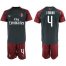 AC Milan #4 J.Mauri Third Soccer Club Jersey