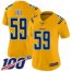 Nike Los Angeles Chargers #59 Nick Vigil Gold Womens Stitched NFL Limited Inverted Legend 100th Season Jersey