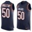 Nike Chicago Bears #50 Mike Singletary Navy Blue Team Color Mens Stitched NFL Limited Tank Top Jersey