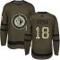Adidas Winnipeg Jets #18 Bryan Little Green Salute to Service Stitched NHL Jersey