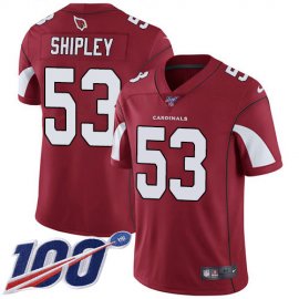 Nike Arizona Cardinals #53 A.Q. Shipley Red Team Color Mens Stitched NFL 100th Season Vapor Limited Jersey