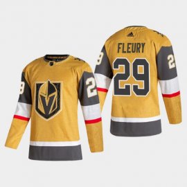 Vegas Golden Knights #29 Marc-Andre Fleury Mens Adidas 2020-21 Authentic Player Alternate Stitched NHL Jersey Gold