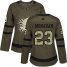 Adidas Calgary Flames #23 Sean Monahan Green Salute to Service Womens Stitched NHL Jersey