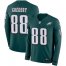 Nike Philadelphia Eagles #88 Dallas Goedert Midnight Green Team Color Mens Stitched NFL Limited Therma Long Sleeve Jersey