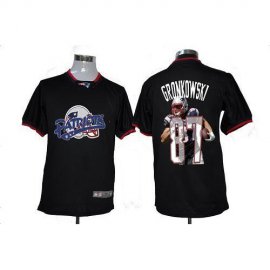 Nike New England Patriots #87 Rob Gronkowski Black Mens NFL Game All Star Fashion Jersey