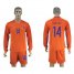 Holland #14 Cruijff Home Long Sleeves Soccer Country Jersey