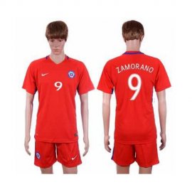 Chile #9 Zamorano Home Soccer Country Jersey