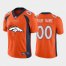 Denver Broncos Orange Custom Mens Nike Big Team Logo Vapor Limited NFL Jersey