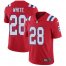 Nike New England Patriots #28 James White Red Alternate Mens Stitched NFL Vapor Untouchable Limited Jersey