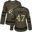 Adidas Carolina Hurricanes #47 James Reimer Green Salute to Service Womens Stitched NHL Jersey