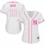 New York Yankees #33 Greg Bird White/Pink Fashion Womens Stitched MLB Jersey