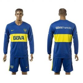 Boca Juniors Blank Home Long Sleeves Soccer Club Jersey