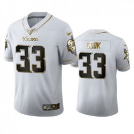 Minnesota Minnesota Vikings #33 Dalvin Cook Mens Nike White Golden Edition Vapor Limited NFL 100 Jersey