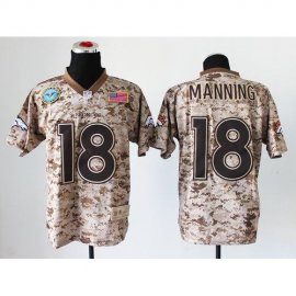 Nike Denver Broncos #18 Peyton Manning Camo Mens Stitched NFL New Elite USMC Jersey