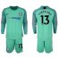 Chelsea #13 Caballero Green Goalkeeper Long Sleeves Soccer Club Jersey