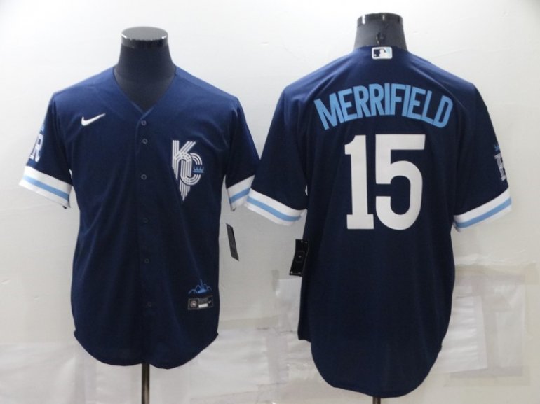 Royals 15 Whit Merrifield Navy Nike 2022 City Connect Cool Base Jersey Royals 15 Whit Merrifield Navy Nike 2022 City Connect Cool Base Jersey