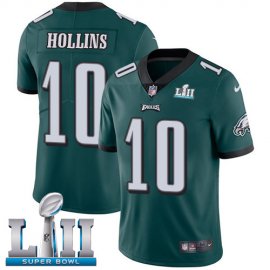 Nike Philadelphia Eagles #10 Mack Hollins Midnight Green Team Color Super Bowl LII Mens Stitched NFL Vapor Untouchable Limited Jersey