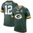 Green Bay Packers #12 Aaron Rodgers Green Mens Nike Big Team Logo Player Vapor Limited NFL Jersey