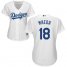 Los Angeles Dodgers #18 Kenta Maeda White Home Womens Stitched MLB Jersey