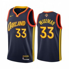 Nike Golden State Warriors #33 James Wiseman Navy Swingman Youth 2022 NBA Finals City Edition Jersey Youth