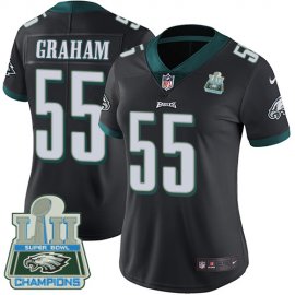 Nike Philadelphia Eagles #55 Brandon Graham Black Alternate Super Bowl LII Champions Womens Stitched NFL Vapor Untouchable Limited Jersey