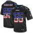 Nike Dallas Cowboys #55 Leighton Vander Esch Black Mens Stitched NFL Elite USA Flag Fashion Jersey