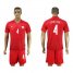 Poland #4 Lewczuk Away Soccer Country Jersey