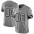 New York Giants Custom Mens Nike Gray Gridiron II Vapor Untouchable Limited NFL Jersey
