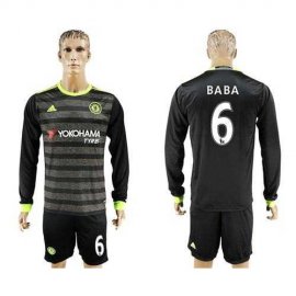 Chelsea #6 Baba Sec Away Long Sleeves Soccer Club Jersey