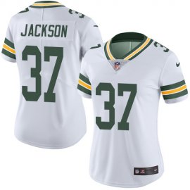 Nike Green Bay Packers #37 Josh Jackson White Womens Stitched NFL Vapor Untouchable Limited Jersey