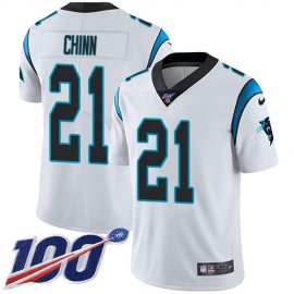 Nike Carolina Panthers #21 Jeremy Chinn White Mens Stitched NFL 100th Season Vapor Untouchable Limited Jersey