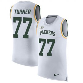 Nike Green Bay Packers #77 Billy Turner White Mens Stitched NFL Limited Rush Tank Top Jersey