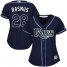 Tampa Bay Rays #28 Colby Rasmus Dark Blue Alternate Womens Stitched MLB Jersey