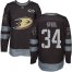 Adidas Anaheim Ducks #34 Sam Steel Black 1917-2017 100th Anniversary Stitched NHL Jersey