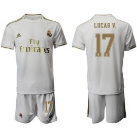 Real Madrid #17 Lucas V. White Home Soccer Club Jersey