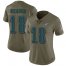Nike Philadelphia Eagles #18 Jalen Reagor Olive Womens Stitched NFL Limited 2017 Salute To Service Jersey