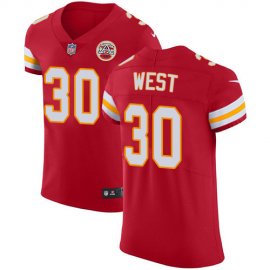 Nike Kansas City Chiefs #30 Charcandrick West Red Team Color Mens Stitched NFL Vapor Untouchable Elite Jersey