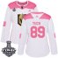 Adidas Vegas Golden Knights #89 Alex Tuch White/Pink Authentic Fashion 2018 Stanley Cup Final Womens Stitched NHL Jersey