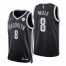 Nike Brooklyn Nets #8 Patty Mills Black Mens 2021-22 NBA 75th Anniversary Diamond Swingman Jersey – Icon Edition Mens