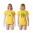 Womens Brazil #19 Willian Home Soccer Country Jersey