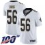 Nike New Orleans Saints #56 DeMario Davis White Mens Stitched NFL 100th Season Vapor Limited Jersey